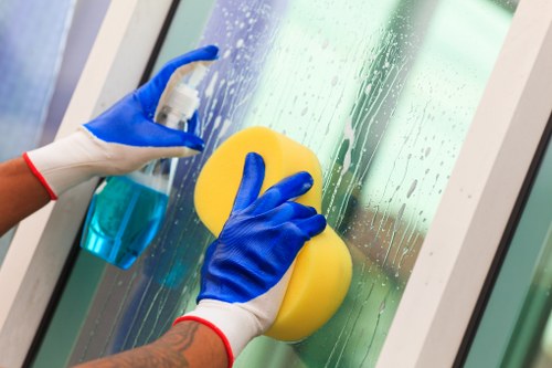 Window cleaning equipment used for a busy South London property