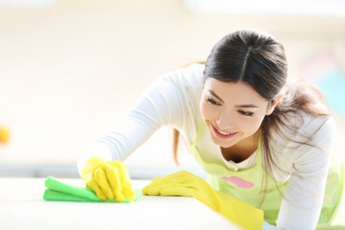 Deep cleaning treatment for a corner sofa in a local home