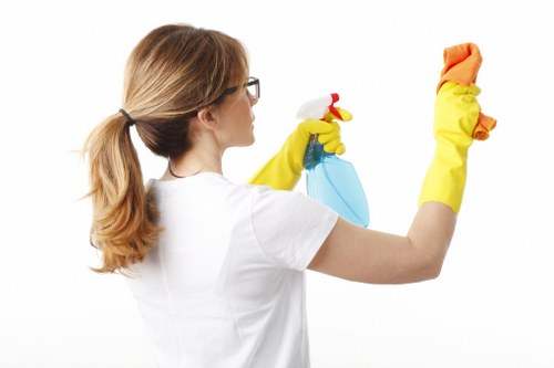 Team discussing a cleaning issue during an internal review meeting