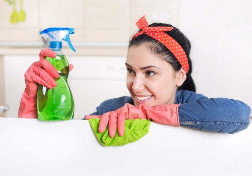 Professional builders cleaning for a commercial fit-out near Elephant and Castle