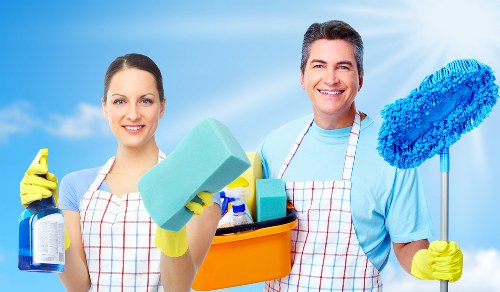 Local cleaning team preparing a property for handover in Elephant and Castle